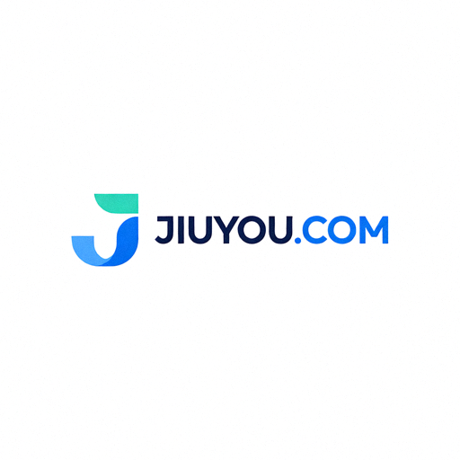 九游官网Logo，绿色背景上的游戏手柄图标与JIUYOU文字标志