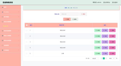 javaweb项目 ssm vue在线购物系统功能介绍